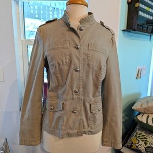 Mossimo Beige Jacket stretchy 4 pockets